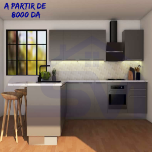 Cuisine 5M sans plan de travail GRIS Foncé