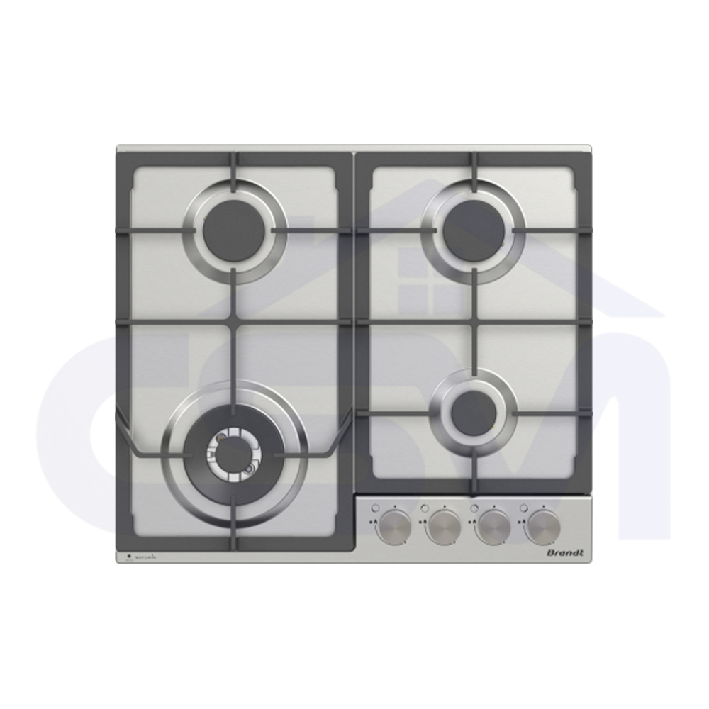 Table cuisson gaz - Brandt - 4f DC Inox