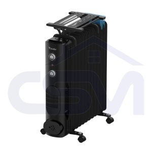 Radiateur Bain D'huile 11 Element 2400 w + Ventilo Noir