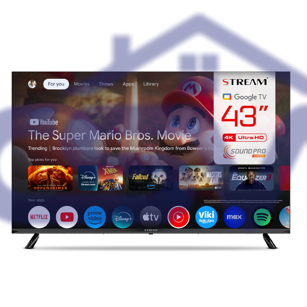 Téléviseurs Stream 43 Pouce UHD 4K GOOGLE TV FRAMELESS & DEMO INTEGRE SOND PRO