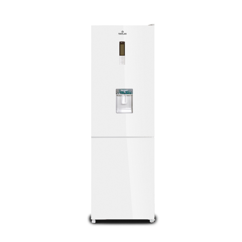 REFRIGERATEUR RAYLAN COMBINE NO FROST GLASS WHITEAVEC DISTRIBUTEUR