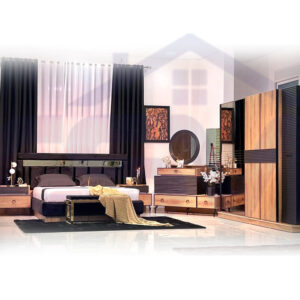 CHAMBRE A COUCHER MILAS NOIRE 180/200
