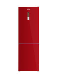 REFRIGERATEUR RAYLAN COMBINE NO FROST GLASS ROUGE AVEC AFFICHEUR