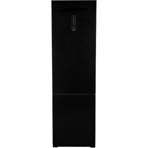 REFRIGERATEUR RAYLAN COMBINE NO FROST GLASS NOIR PORTE EN VERRE