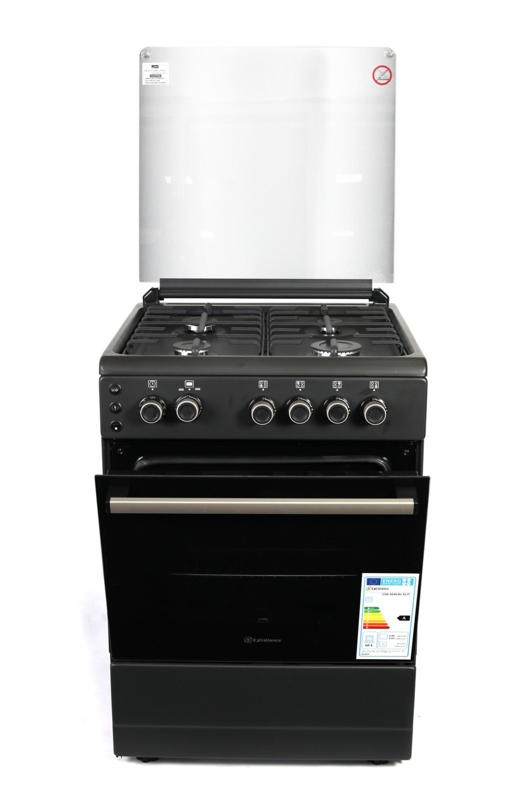 Cuisinière Gas EXCELLENCE ELITE, 60x60, 4 Feux, Couvercle